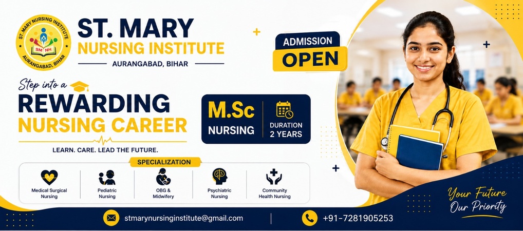 St. Mary Nursing Institute Banner 3