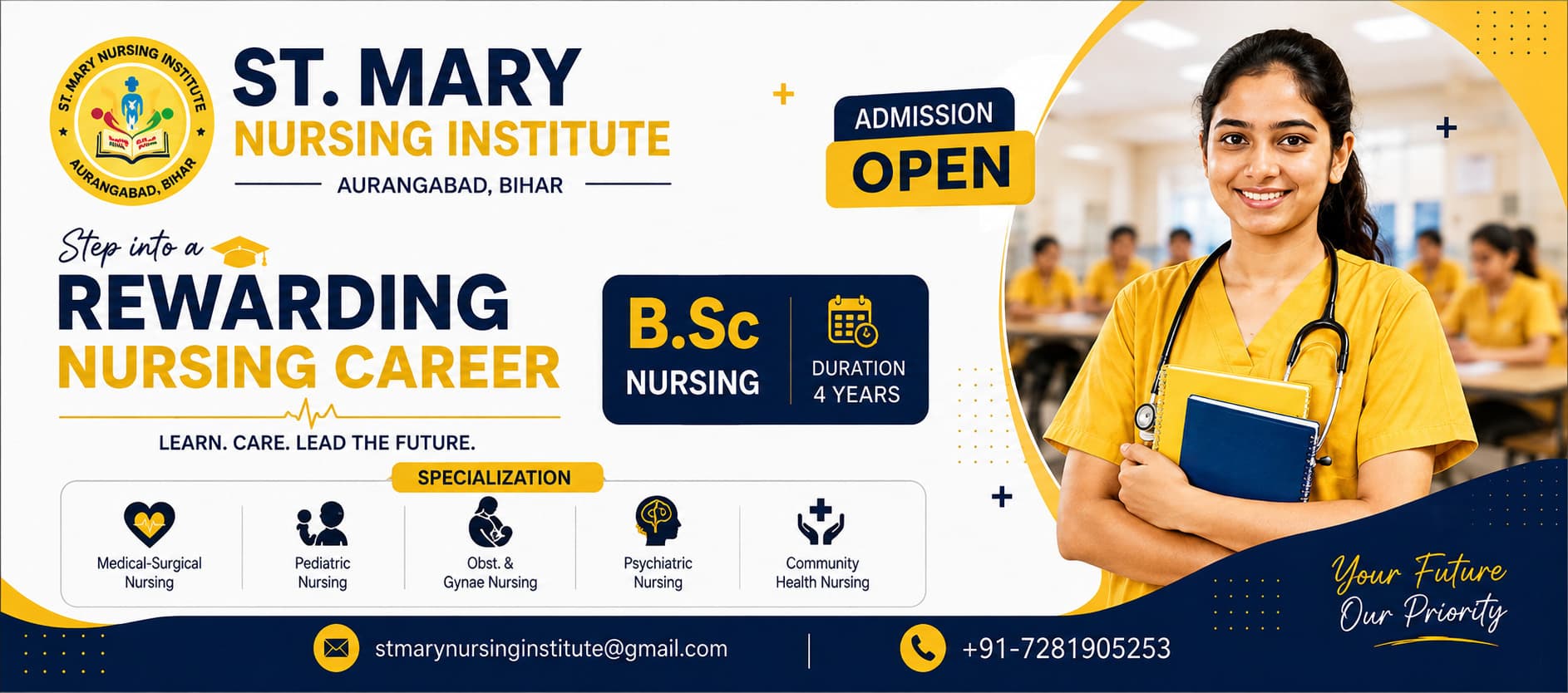 St. Mary Nursing Institute Banner 3